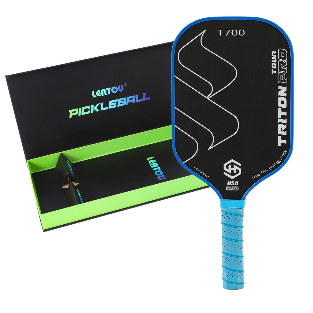 Pickleball Paddle with T700 Raw Carbon Fiber Surface 16mm STR-Core Power Polymer Core Premium Pickle Ball Racket Ultimate Spin
