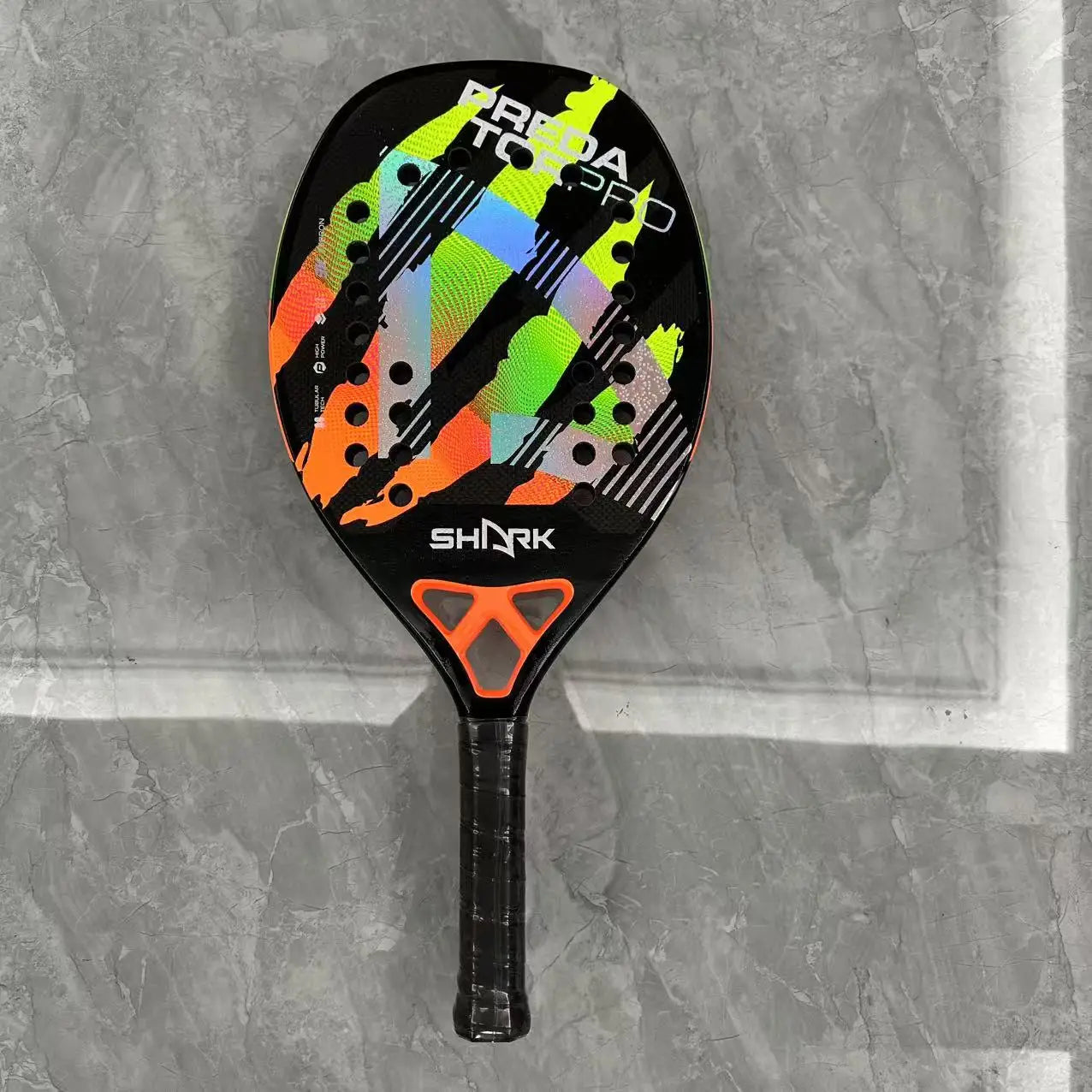 Beach Tennis Racket 3K Full Carbon Fiber Rough Surface Interlayer EVA Foam Opening or Hole in A Utensil