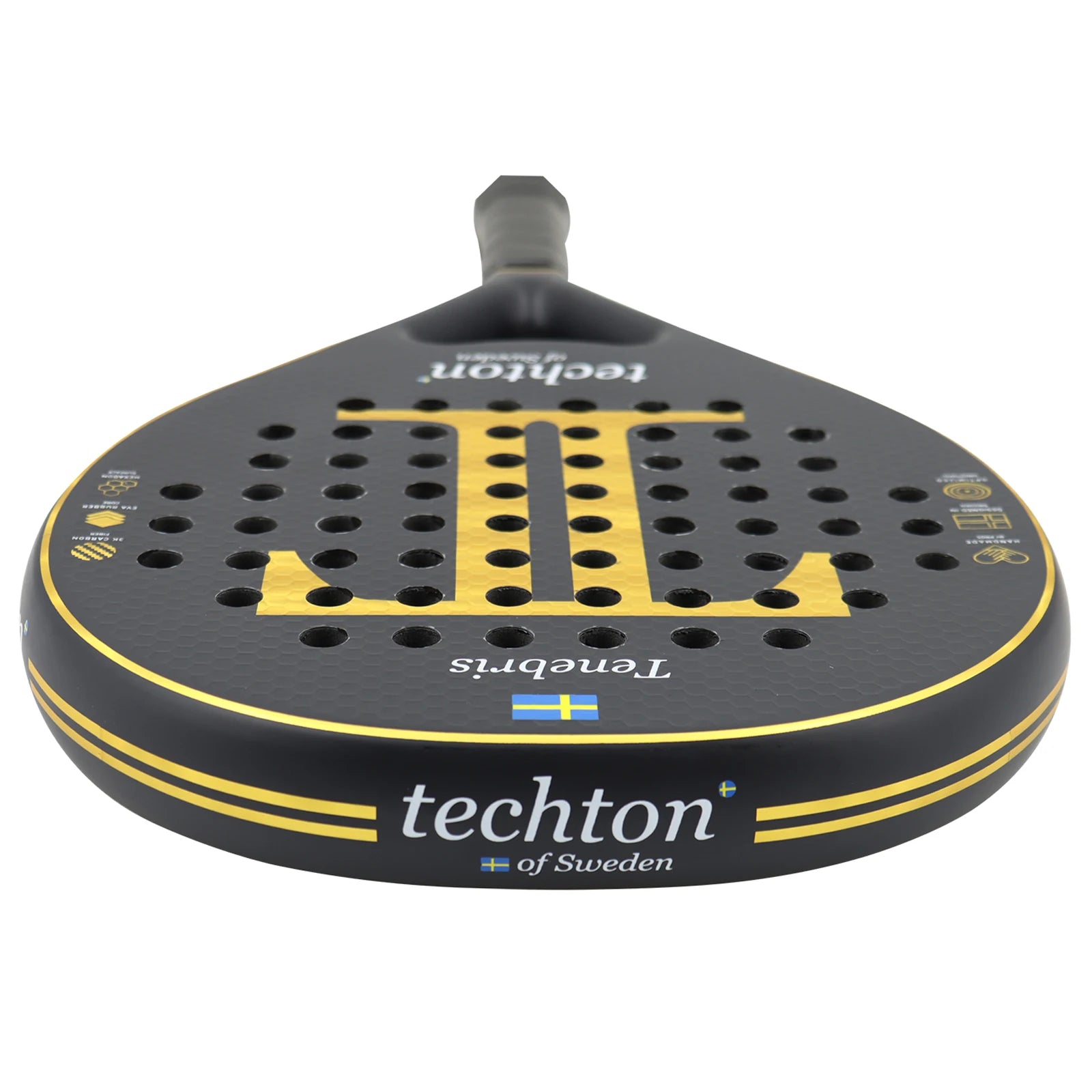 Padel Racket 3K/12K Carbon Fiber with Foam Core Round Shape 3D Hexgon with Cover Bag Performance Paddle