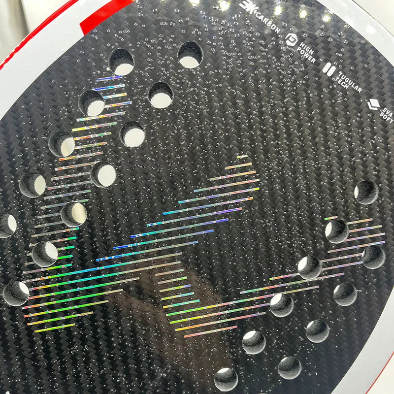 Cwin 2025 Beach Tennis 3K Full Carbon Fiber Rude Face Feminino Raquete Beach Tennis Carbon Frame Professional Masculina