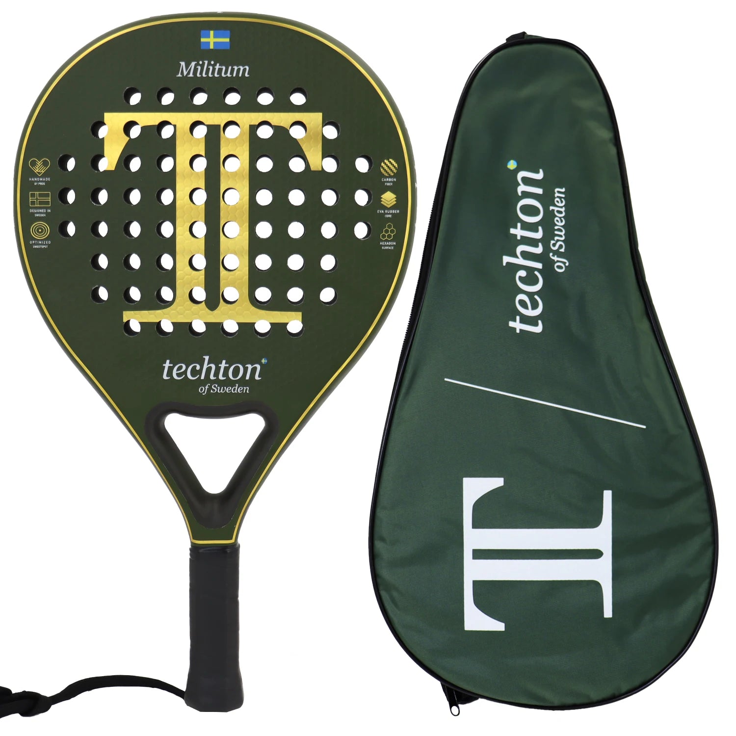 Padel Racket Carbon Fiber Soft EVA Head Memory Flex Foam for Excellent Balance Core Lightweight and Suitable for Beginners