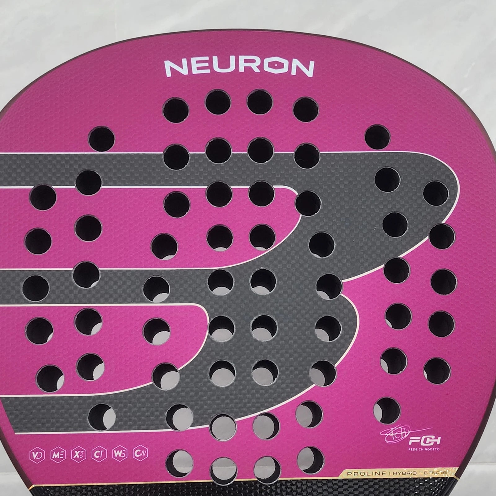 X-ONE-Carbon Fiber Paddle Raquete De Tenis  Nucleo Redondo Forma Para Iniciantes, Raquete Sem Capa Saco, 3K 12K 18K 2023-2025