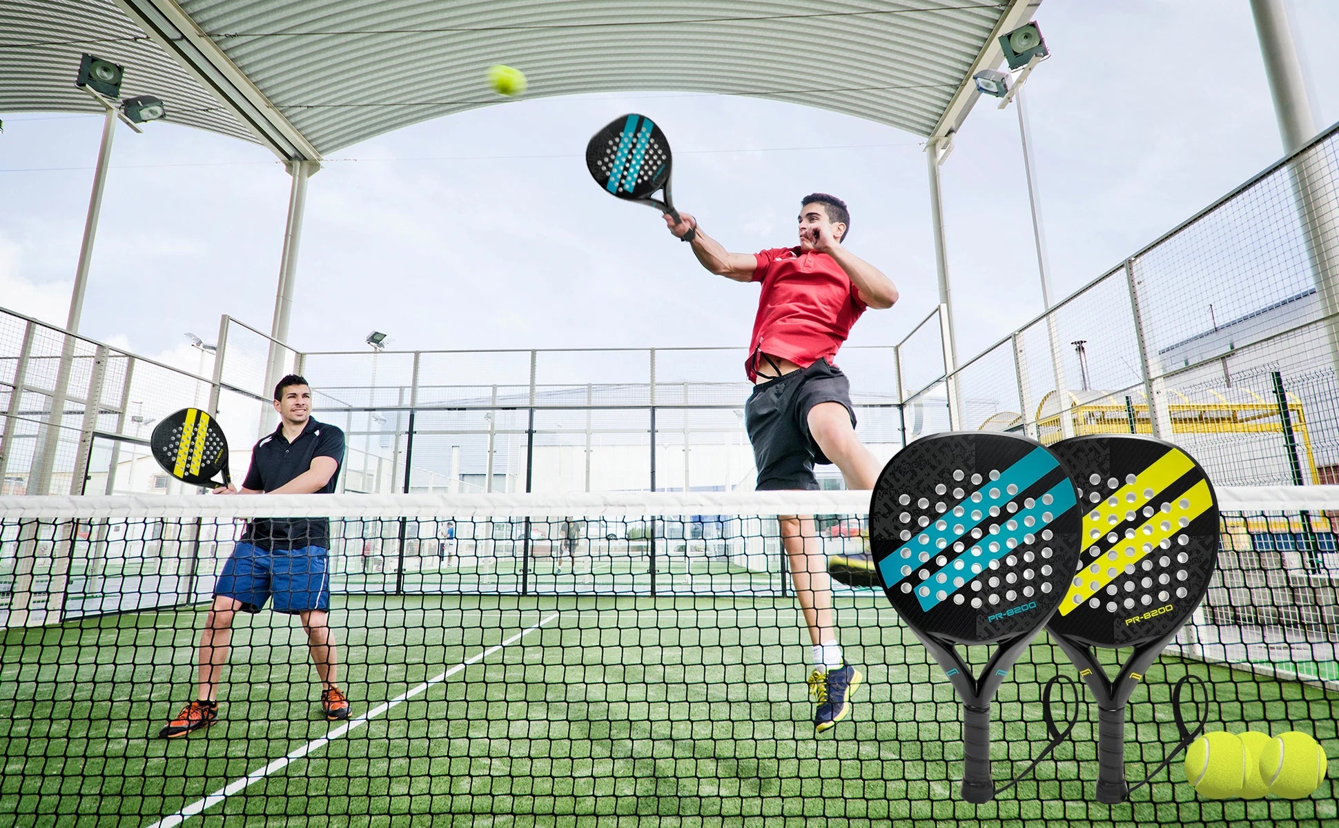 IANONI Padel Racket Carbon Fiber Surface with EVA Memory Flex Foam Core Lightweight Padel Racquet