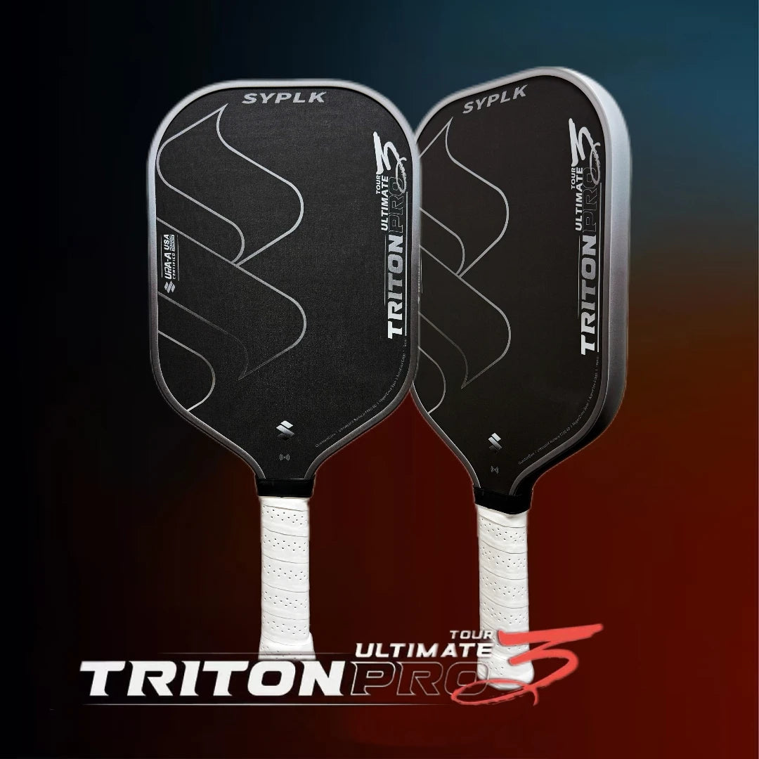 TRITON PRO3 Thermoformed T700 Carbon Fiber, Fabric Texture Pickleball Paddle, 16mm Polypropylene Honeycomb Core