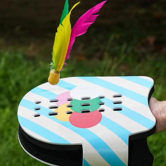 Jazzminton Sport Hand Racket Jazzminton Toy Game Fun Paddle Game Set Kids Interactive Game Paddle Ball Outdoor Games For Indoors