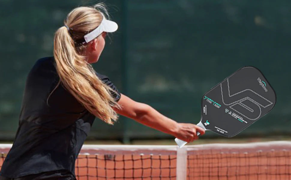 Pickleball racket gift box set carbon fiber T700 integrated racket certified by USAPA balanced racket - black and white