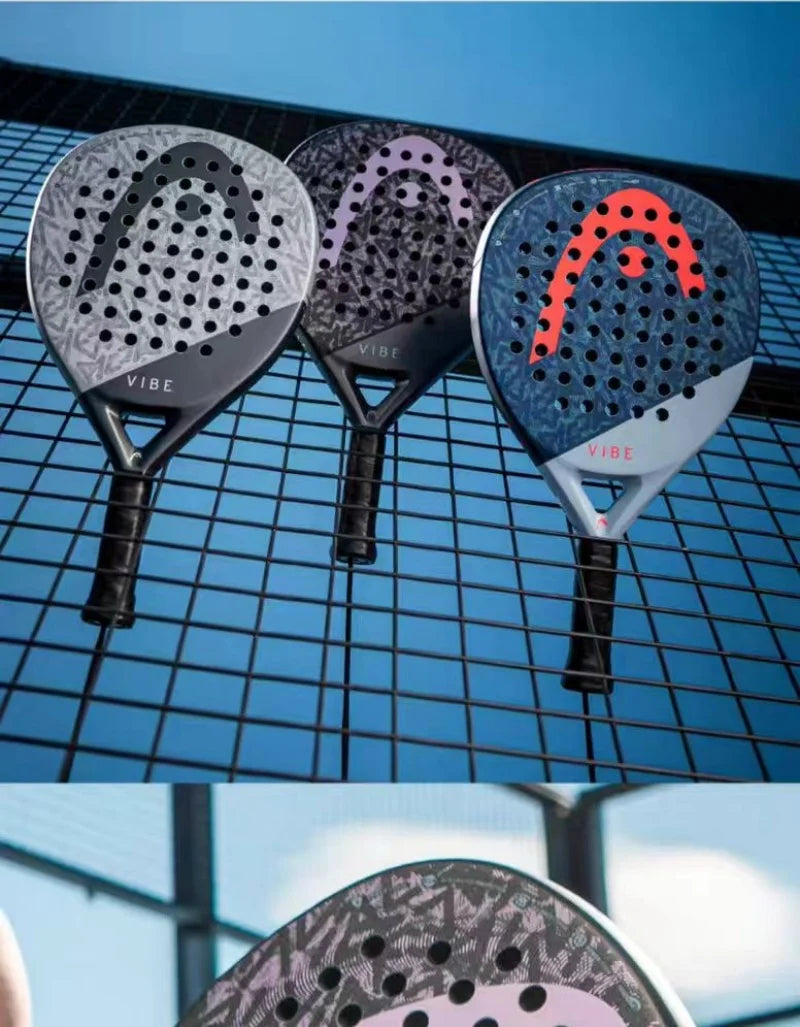 HEAD 2025 NEW Tennis Padel Rackets VIBE Series Carbon Fibre Eva Memory Flex Foam Core Padel Tennis Racquets Lightweight