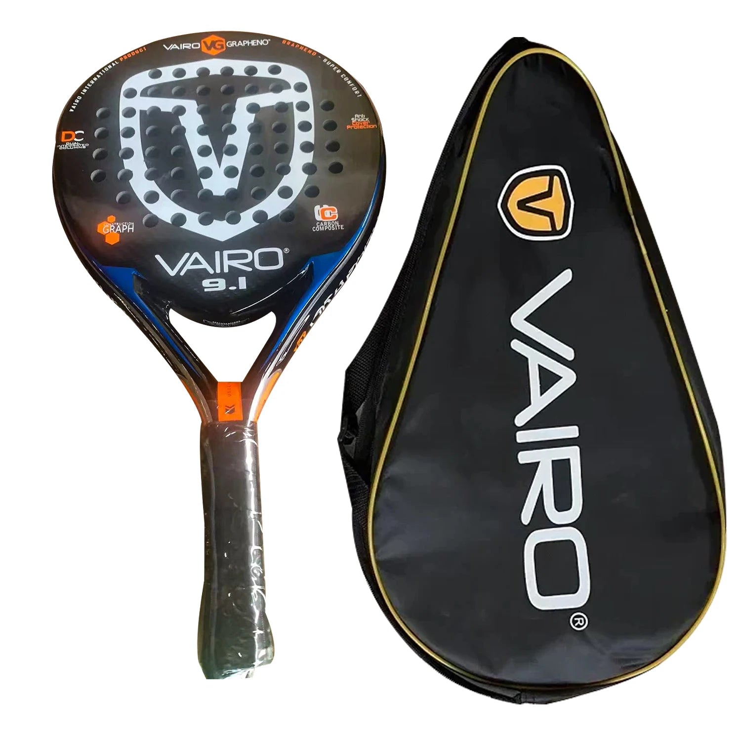 Padel Tennis Racket, 3K Carbon Fiber, Eva Soft Memory Shape, Rough Surface, High Balance Padel Paddle without Bag