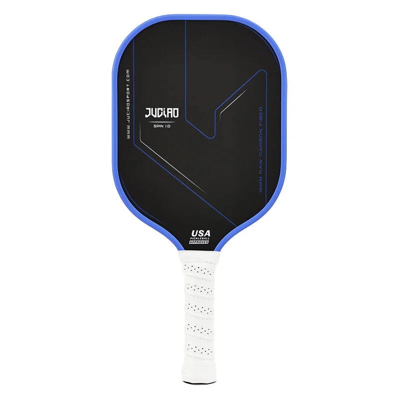 JUCIAO USAPA Approved Thermoformed Unibody T700 Raw Carbon Fiber Pickleball Paddle Spin Textured Surface With Foam Edge