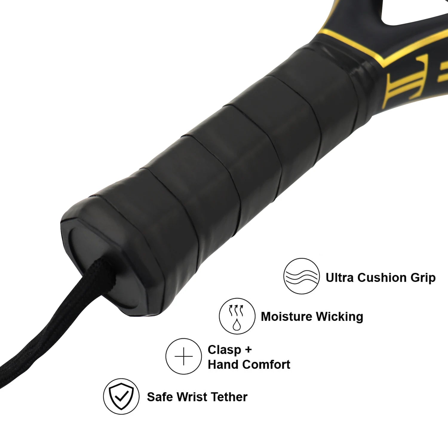 Padel Racket 3K/12K Carbon Fiber with Foam Core Round Shape 3D Hexgon with Cover Bag Performance Paddle