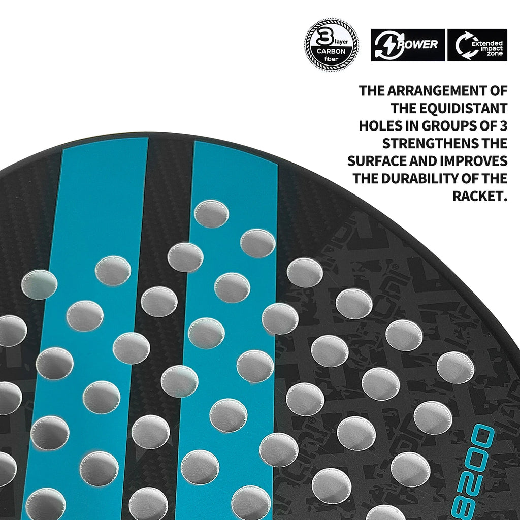 IANONI Padel Racket Carbon Fiber Surface with EVA Memory Flex Foam Core Lightweight Padel Racquet