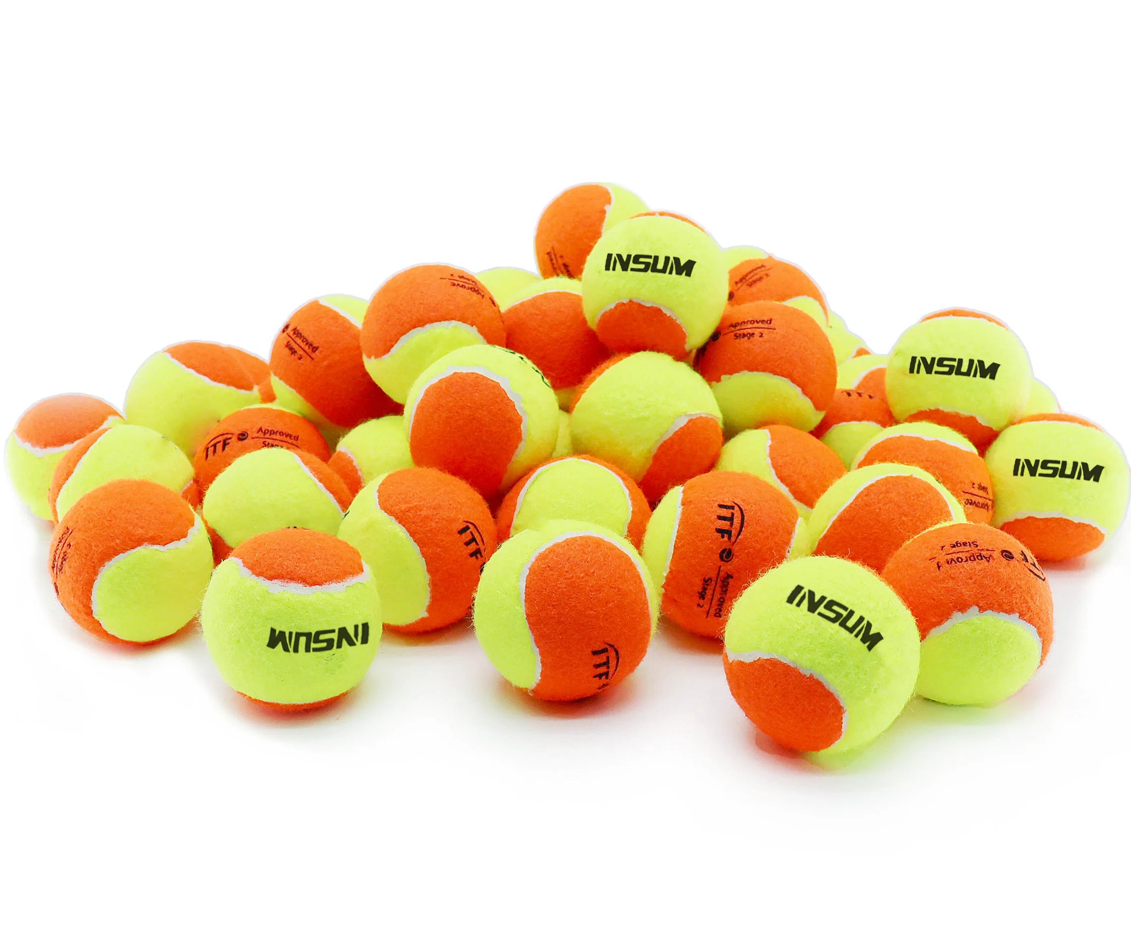 INSUM Professional Beach Tennis Balls 50% Standard Pressure Stage 2 Premium Quality for Beach and Outdoor Training Balls