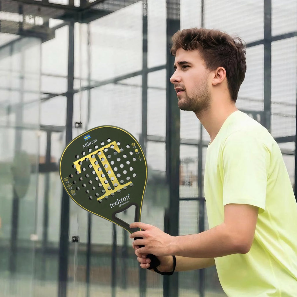 Padel Racket Carbon Fiber Soft EVA Head Memory Flex Foam for Excellent Balance Core Lightweight and Suitable for Beginners
