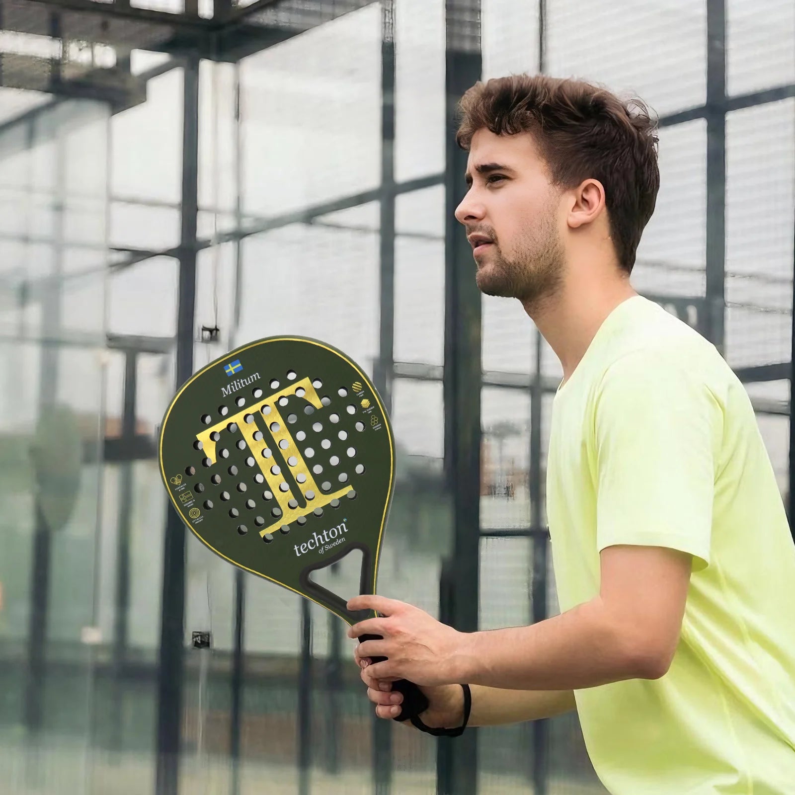 Padel Racket Carbon Fiber Soft EVA Head Memory Flex Foam for Excellent Balance Core Lightweight and Suitable for Beginners