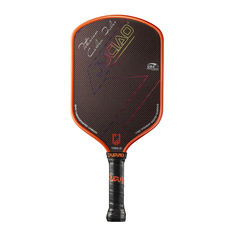 JUCIAO T-Titanium Pickleball Paddle Carbon Fiber Pickleballs For Spin And Control Foam  Injected Edges Thermoformed Pickleball