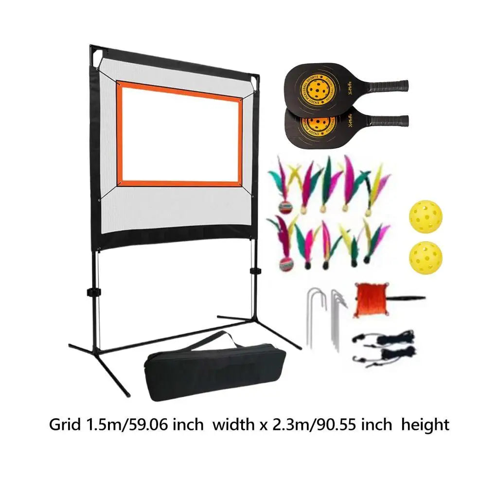 Badminton Net Portable Net with Storage Bag Men Women Replacement with Shuttlecocks for Backyard Practice Sports Beach Outdoor