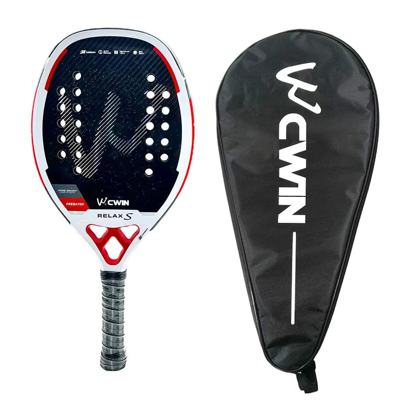 Cwin 2025 Beach Tennis 3K Full Carbon Fiber Rude Face Feminino Raquete Beach Tennis Carbon Frame Professional Masculina
