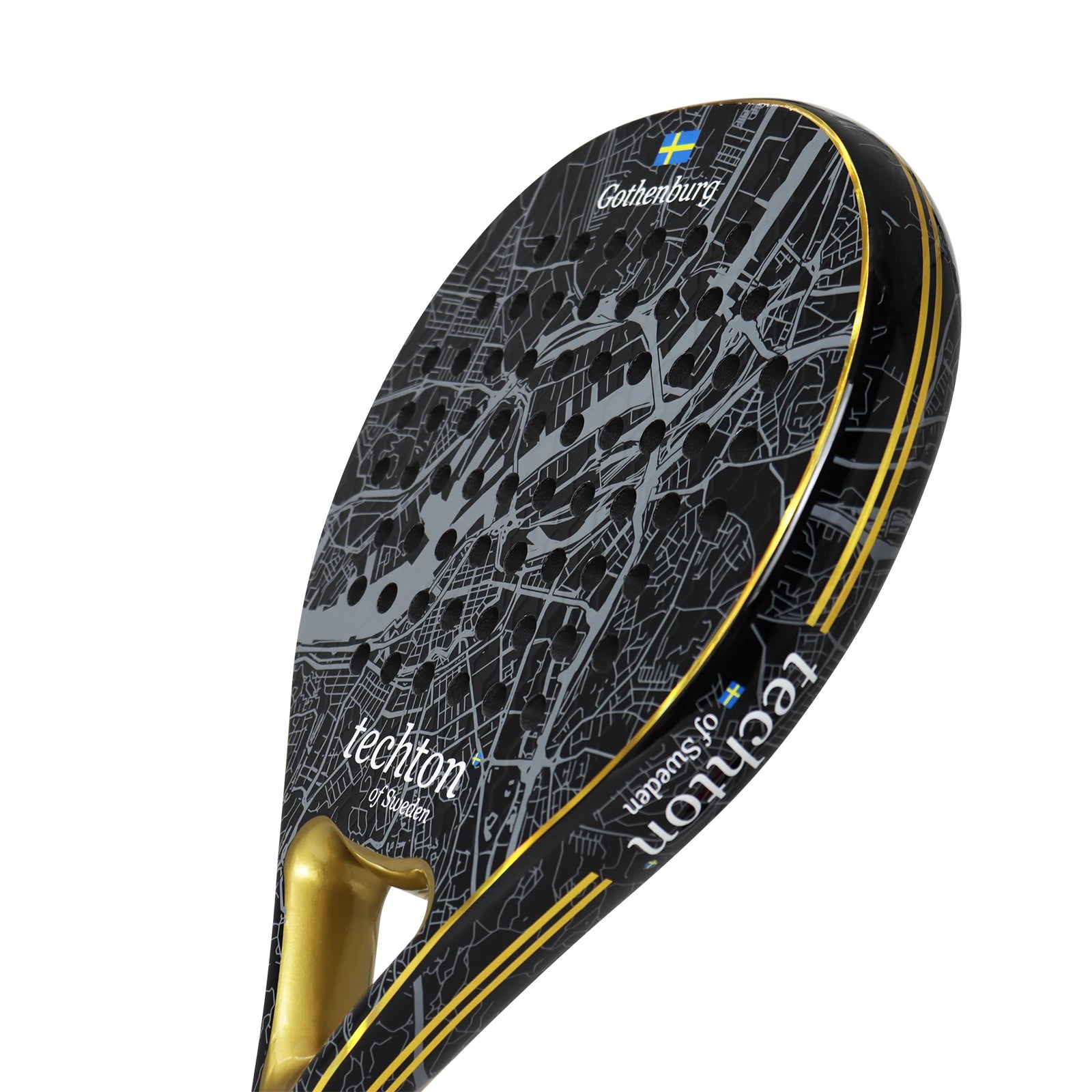 Padel Racket 3K/12K Carbon Fiber with Foam Core Round Shape 3D Hexgon with Cover Bag Performance Paddle