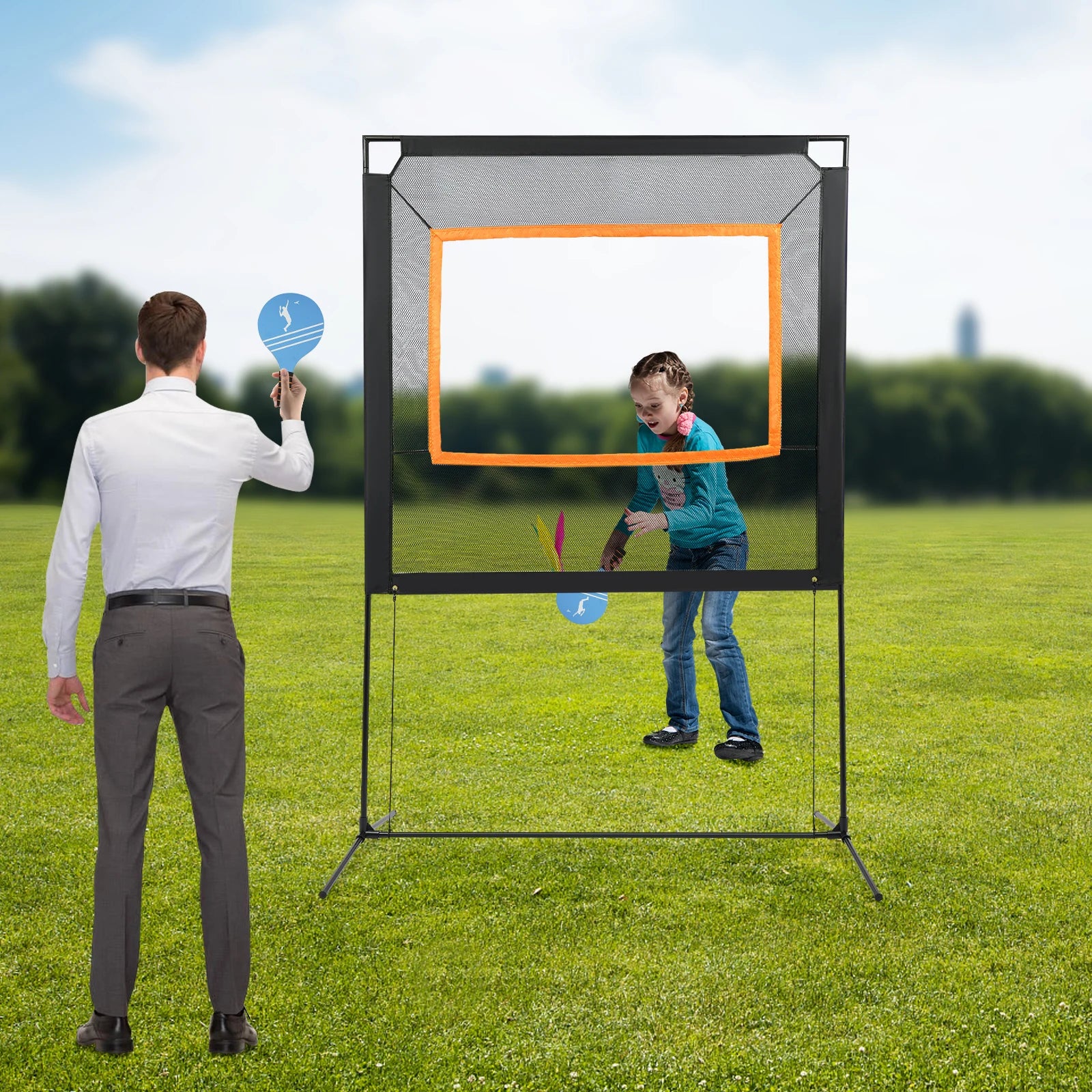 Shuttlecock Net Kit Bedminton Net With Stand Paddle Game With Net Outdoor Sports Badminton Net Set