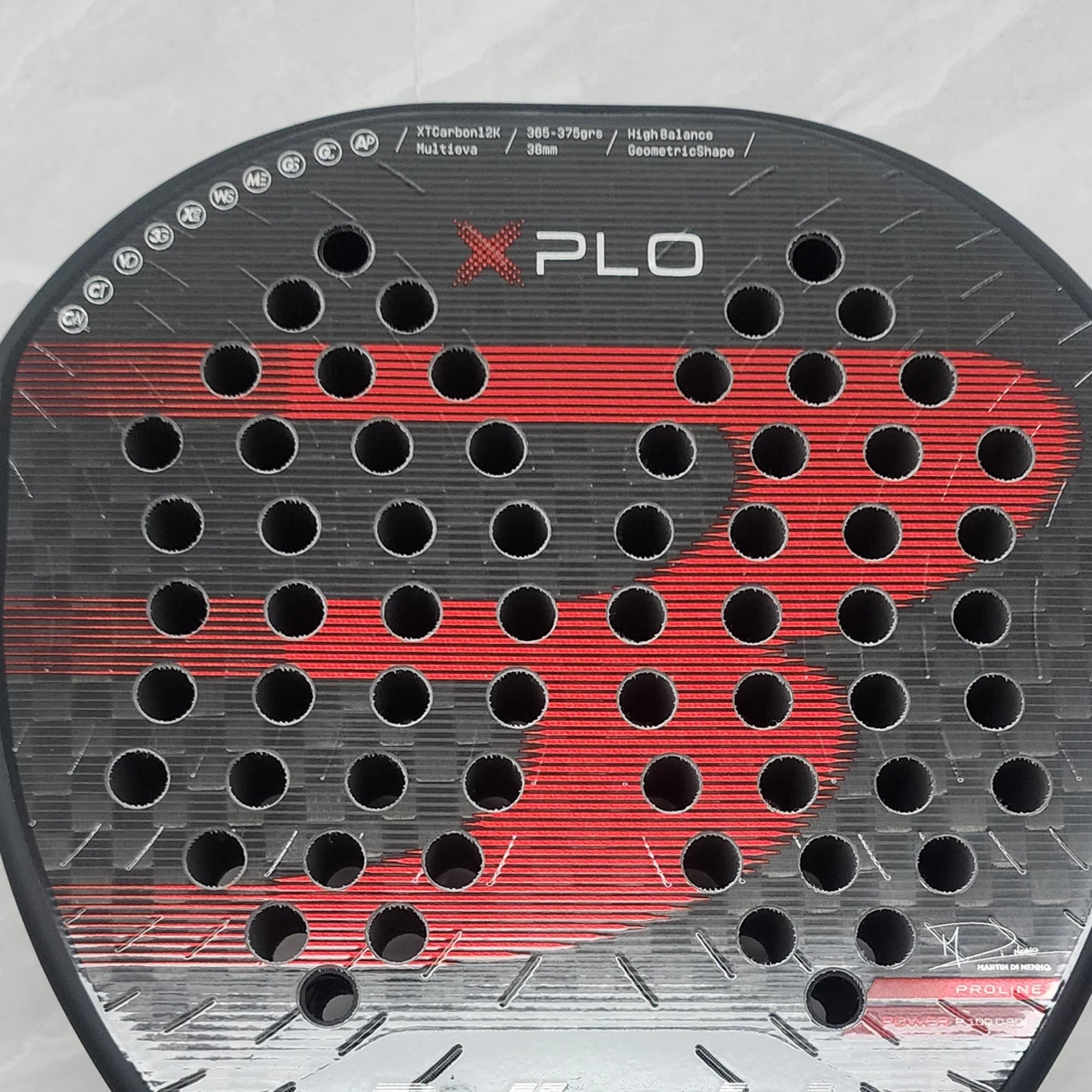 X-ONE-Carbon Fiber Paddle Raquete De Tenis  Nucleo Redondo Forma Para Iniciantes, Raquete Sem Capa Saco, 3K 12K 18K 2023-2025