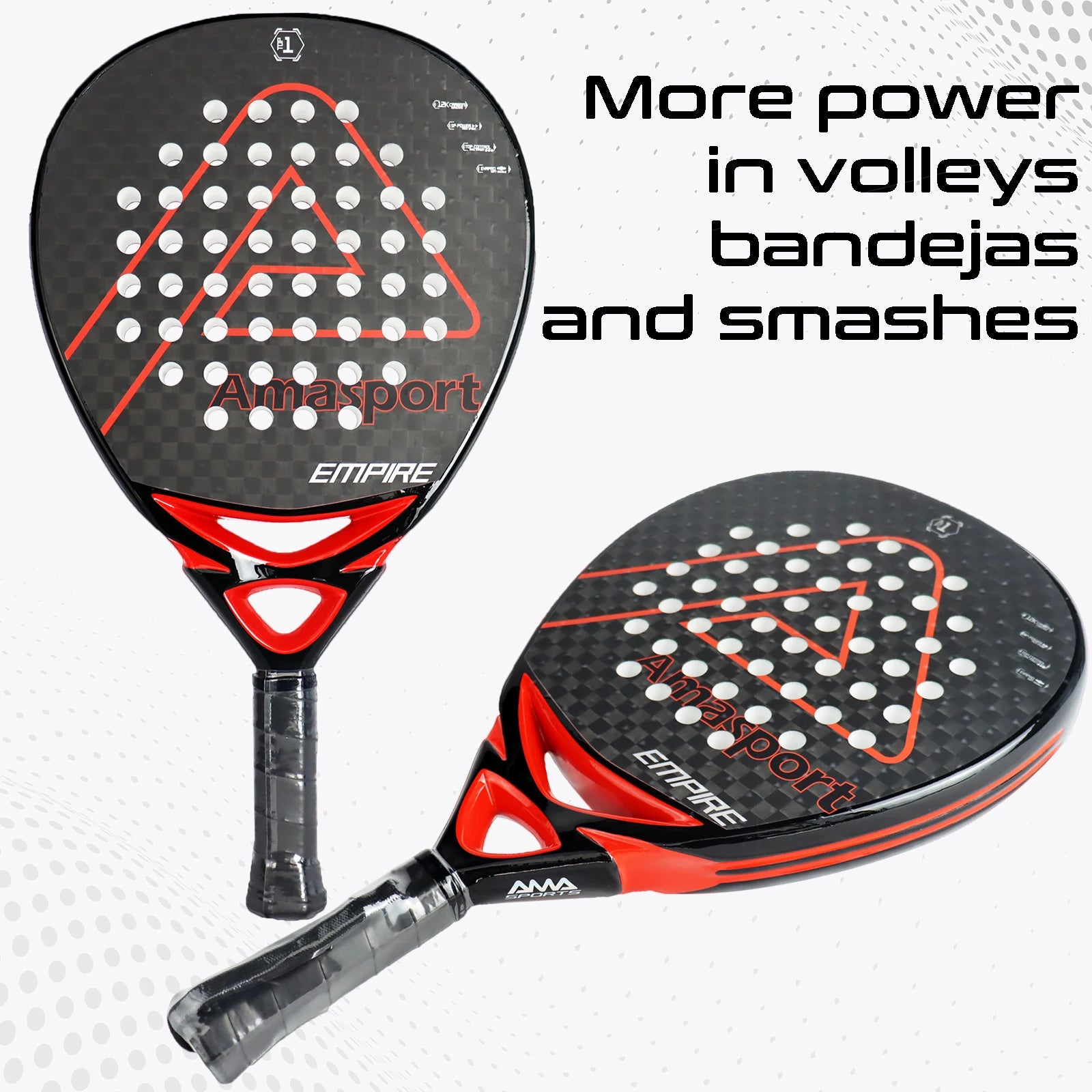 3K/12K/18K 3D Padel Racquet Carbon Fiber Surface With Symmetrical Hole Distribution Professional Soft EVA Surface High Balance S