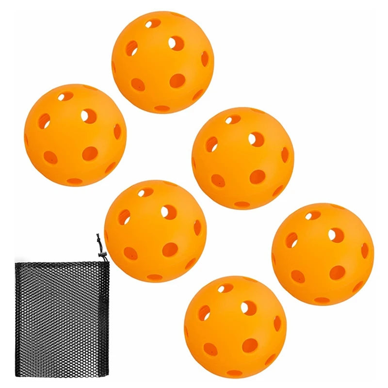 Indoor Pickleball Balls Paddle Ball 26 Holes Pickleball Sport Training Practice Plastic Pickleball Airflow Hollow Balls