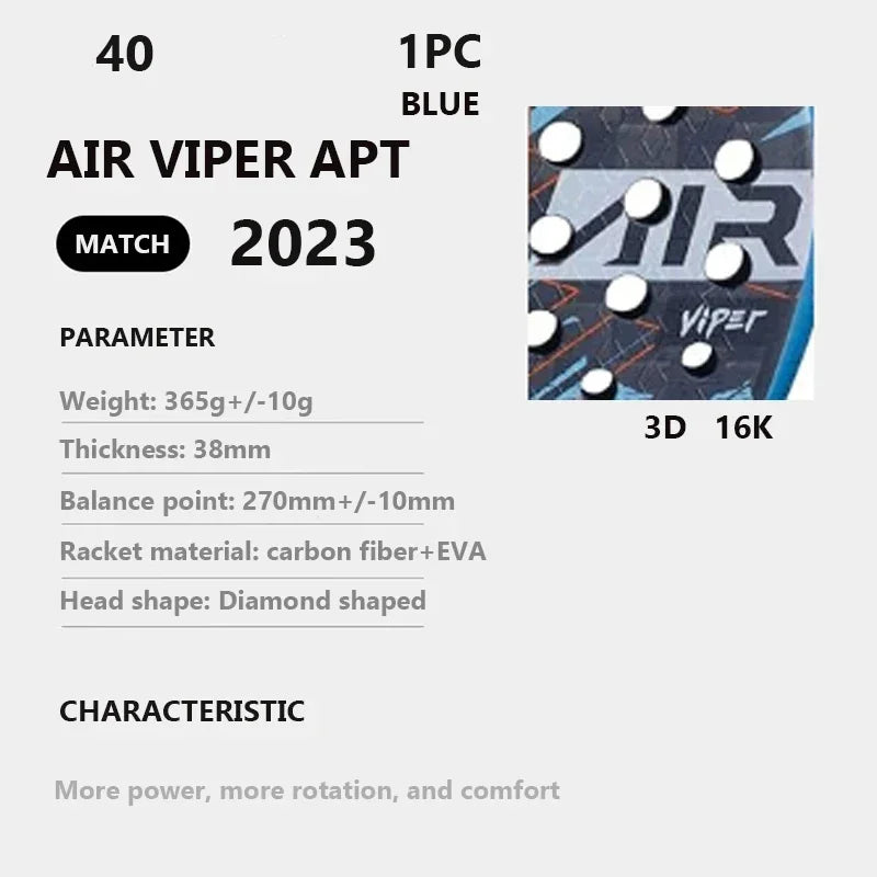 Padel Plate Tennis Racket Carbon Fibre Composite Diamond Shaped EVA Laminated Foam HPS Fengdong 3D SPIN Sports Racquet