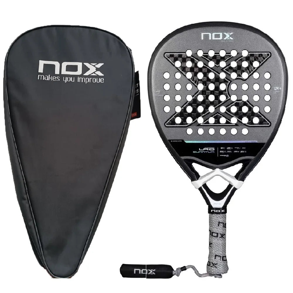 X-ONE-Carbon Fiber Paddle Raquete de tênis, núcleo redondo forma para iniciantes, raquete sem capa saco, 3K 12K 18K