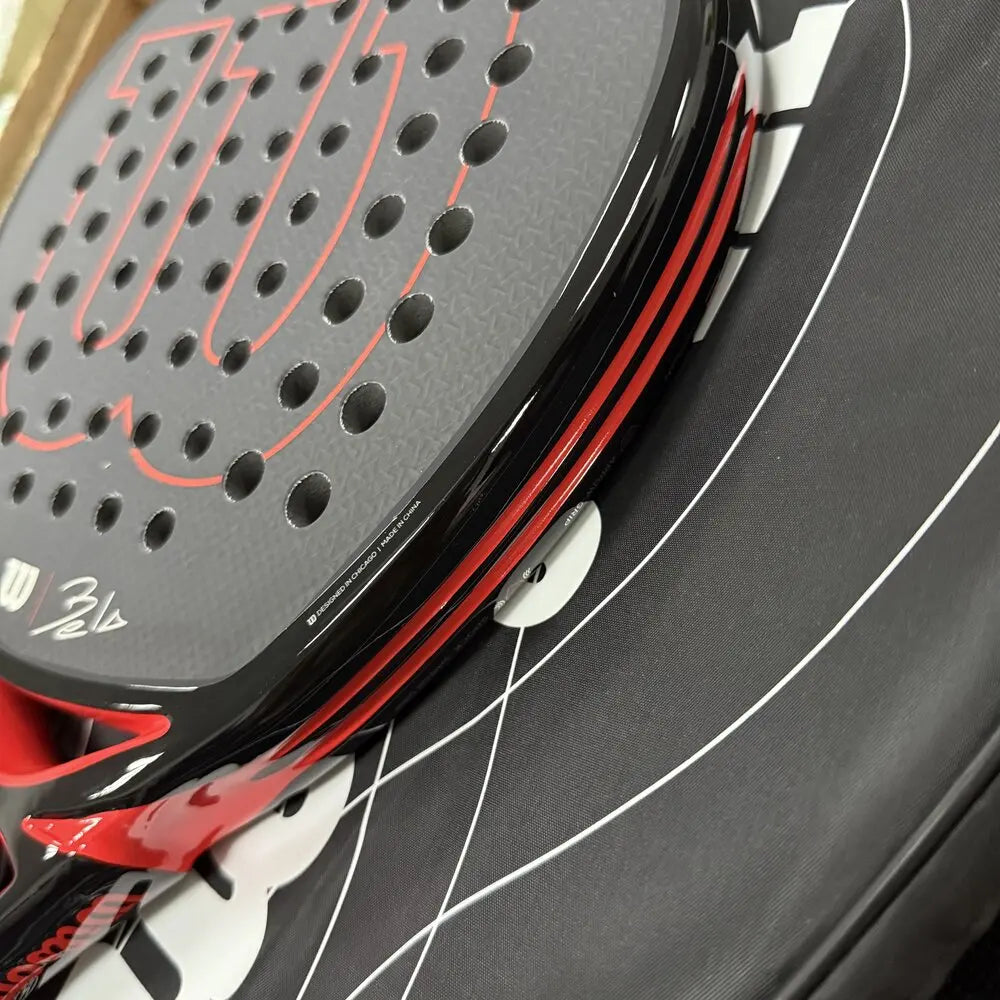 Wilson Professional Tennis Rackets Carbon Fibre Surface Diamond Shape with Eva Memory Flex Foam Core Padel Tennis Racquets