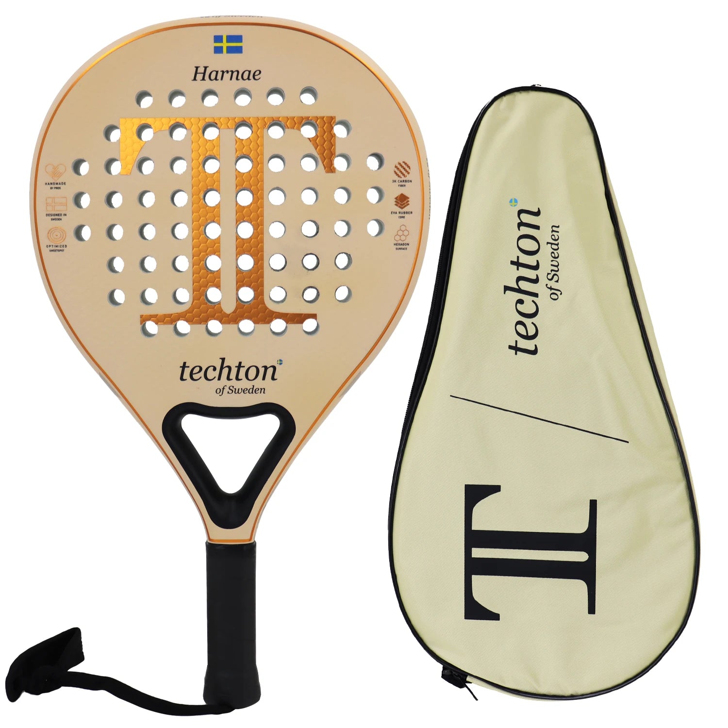 Padel Racket Carbon Fiber Soft EVA Head Memory Flex Foam for Excellent Balance Core Lightweight and Suitable for Beginners