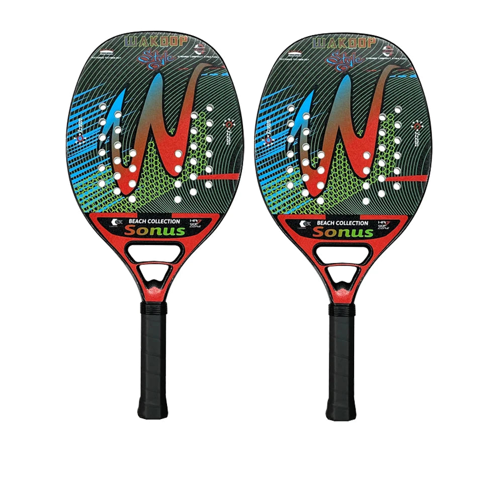 Wakdop 12K Raquete beach tenis Carbon Fiber Rough Surface Beach Tennis Racket