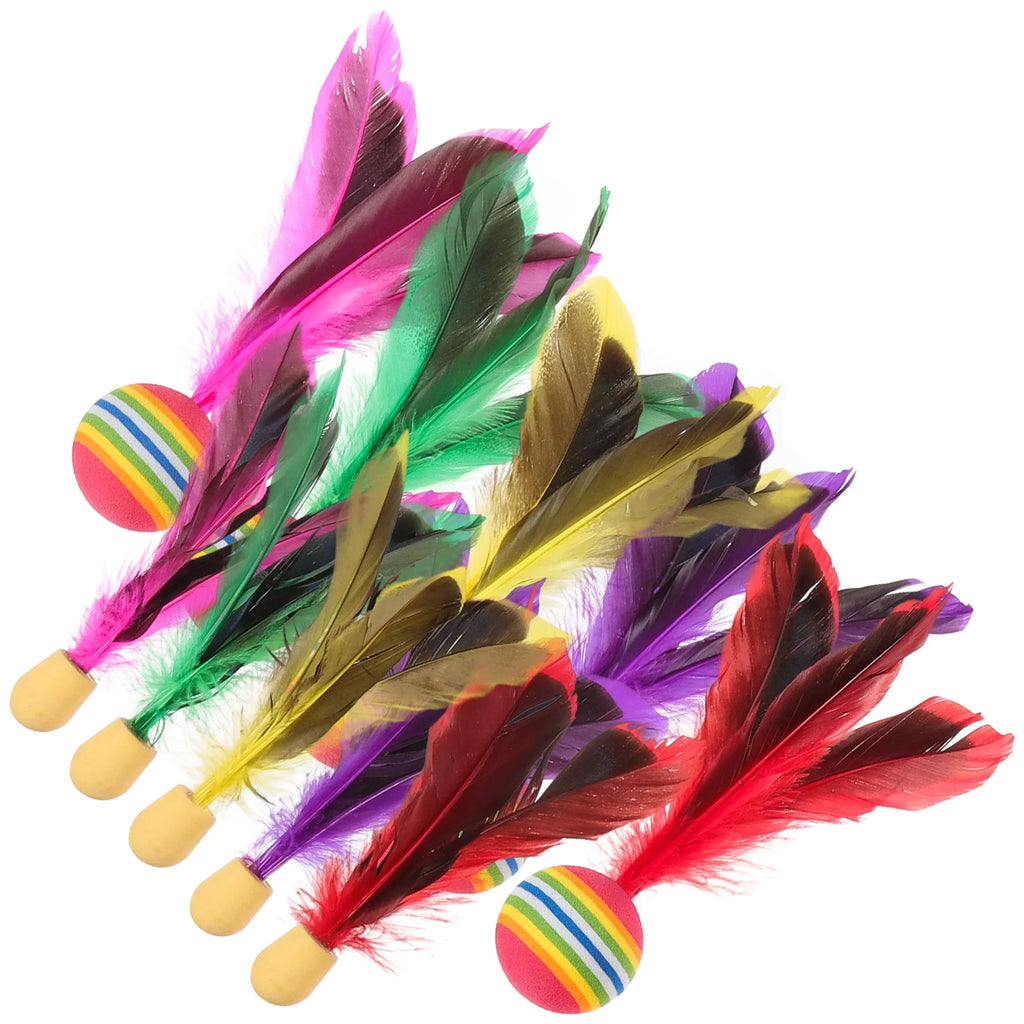 10 Pcs Beach Colored Plate Badminton Child Toy Shuttlecocks Outdoor Toys
