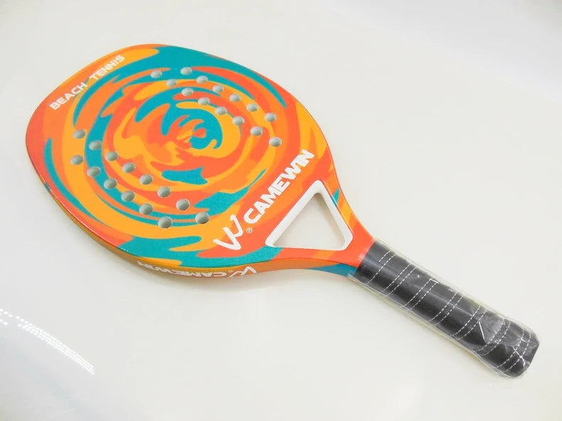 Beach Tennis Racket Camewin Padel Paddle 50% Carbon Fiber EVA Core Tennis Racket Lightweight With Protective Bag Cover Soft Face