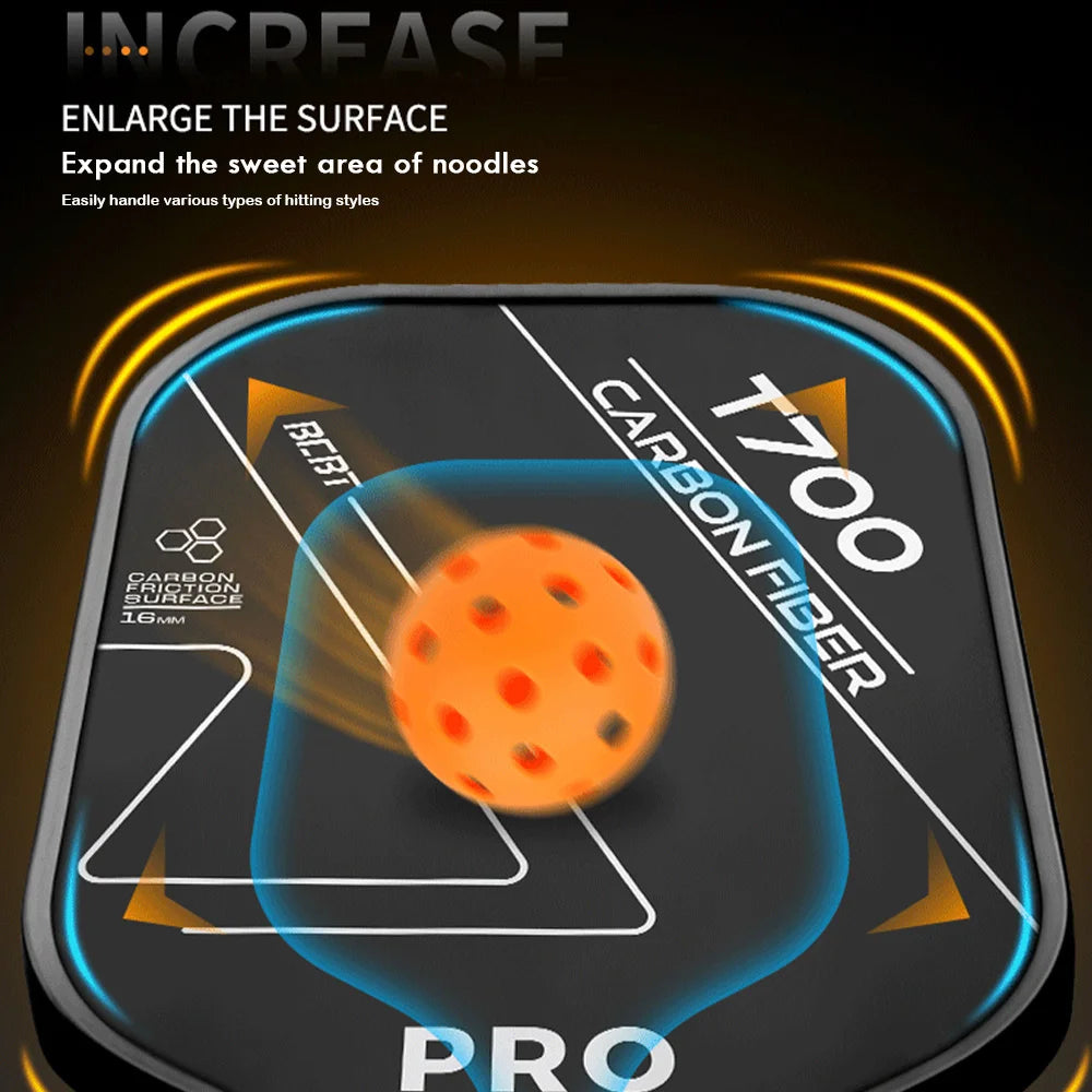 1pc T700 Pickleball Paddles Carbon Fiber USAPA Approved Pickleball Rackets Frosted Surface Non-slip Grip Pickle Ball Paddle