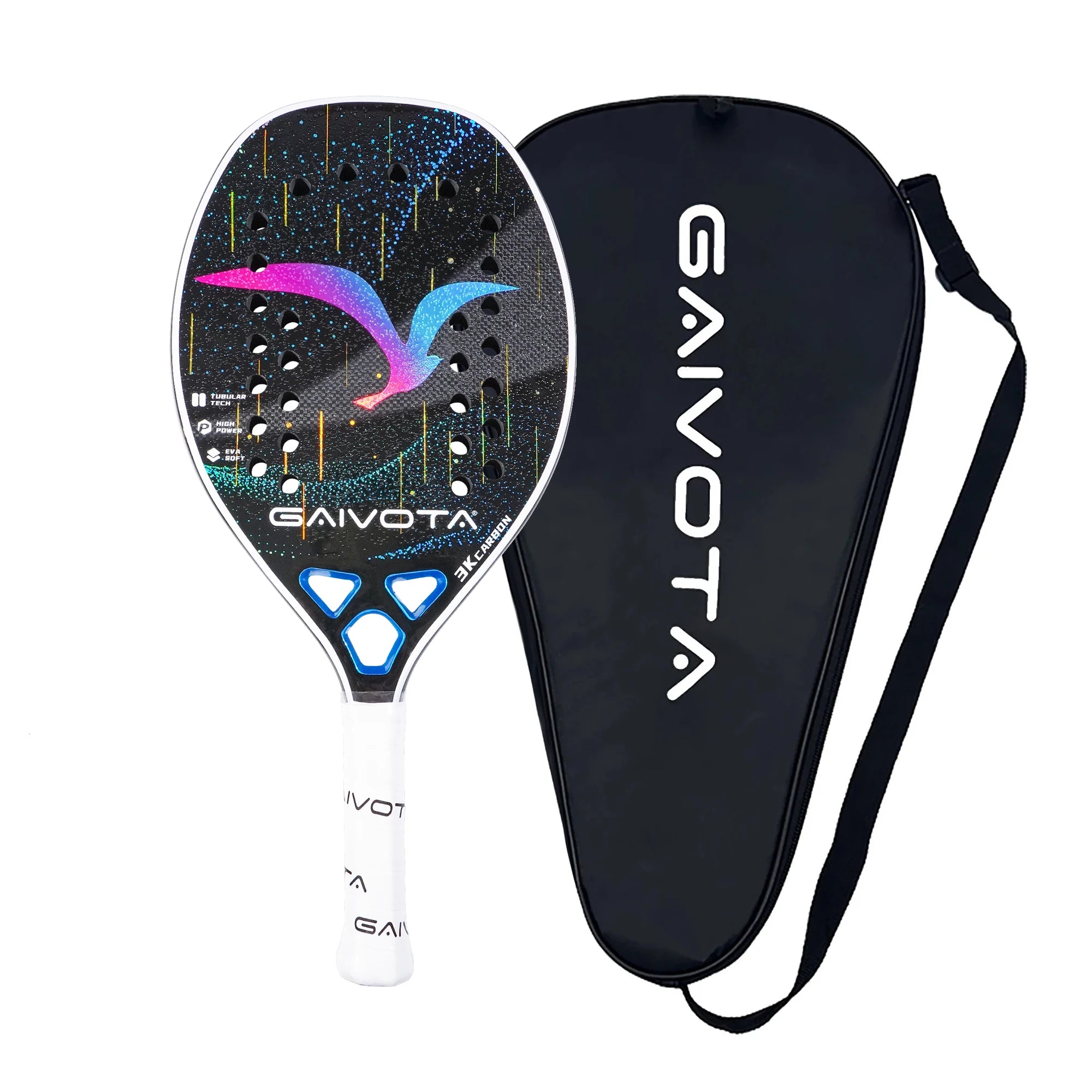 GAIVOTA 2025 carbon fiber beach tennis racket 3K+backpack