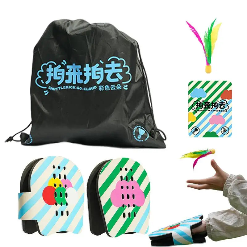 Badminton Set Hand Racket Jazzminton Toy Game Kids Interactive Game Paddle Ball Outdoor Games Garden Play Toy For People Of All