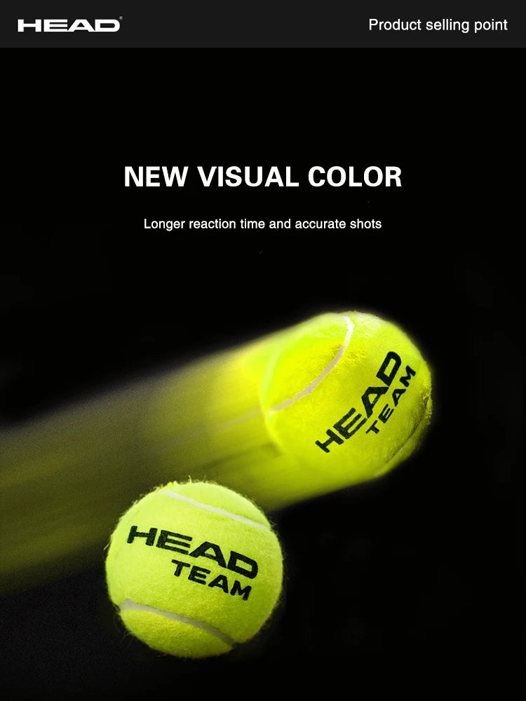 HEAD Professional Tennis 4B TEAM 3 Tour X Training Ball T 3B Pro Match Balls High Elasticity Resistant Durable Excesice Tennis