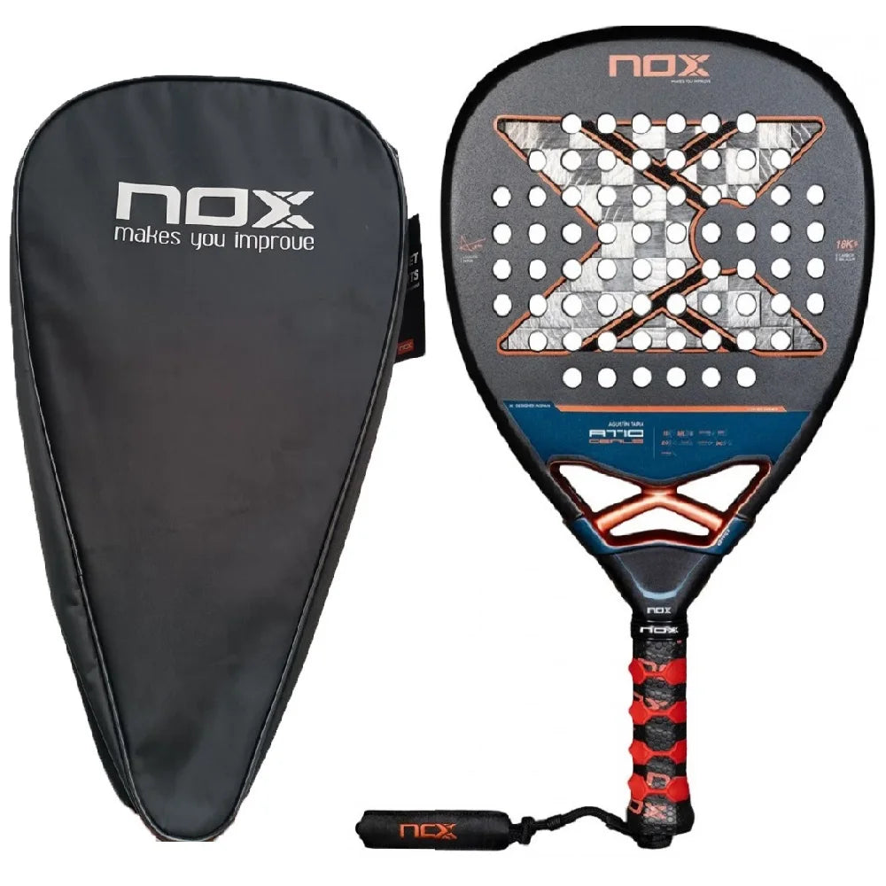 X-ONE-Carbon Fiber Paddle Raquete de tênis, núcleo redondo forma para iniciantes, raquete sem capa saco, 3K 12K 18K