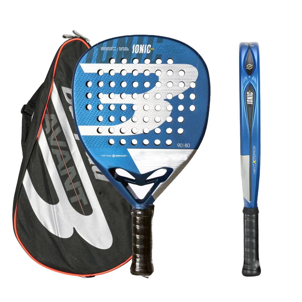 Ionic PWORE 2023 Blue Padel Racket | Carbon Fiber Surface | EVA Core | Optimal Balance of Power & Control | Lightweight Design