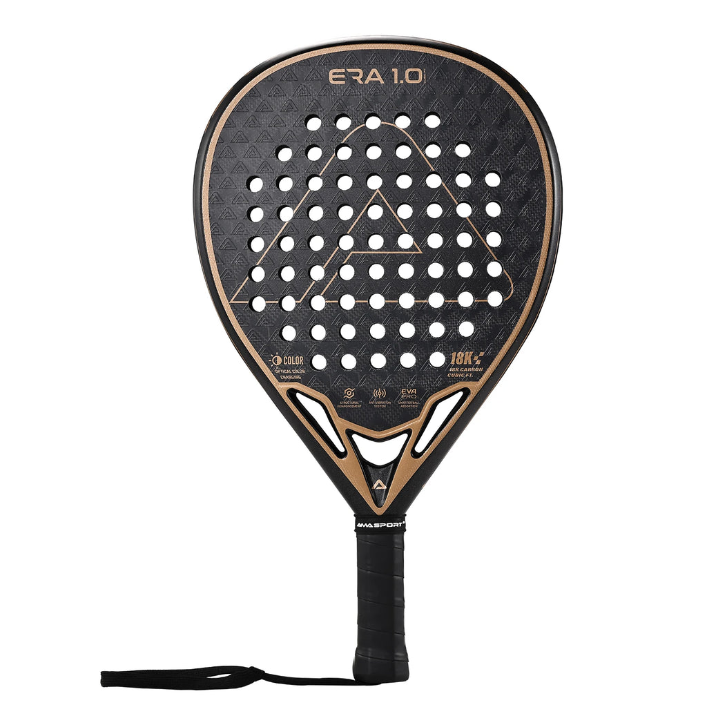 AMASPORT 18K Carbon Cubic Padel Racket Diamond Shape with 3D-Textured Surface Smarter System for Enhanced Control Padel Racquet