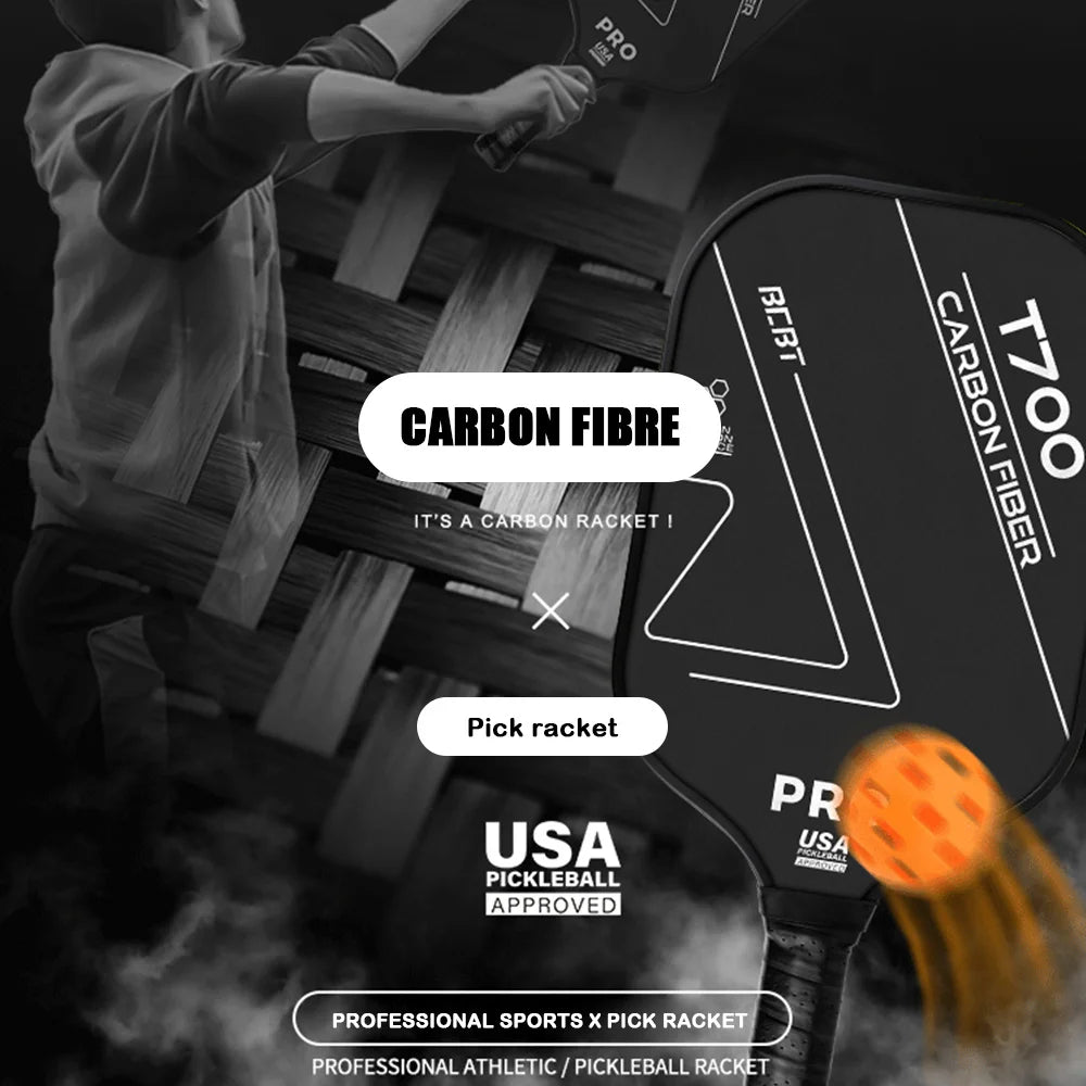 For 1pc T700 Pickleball Paddles Frosted Surface Carbon Fiber Pickleball Rackets Lightweight USAPA Approved Pickle Ball Paddle
