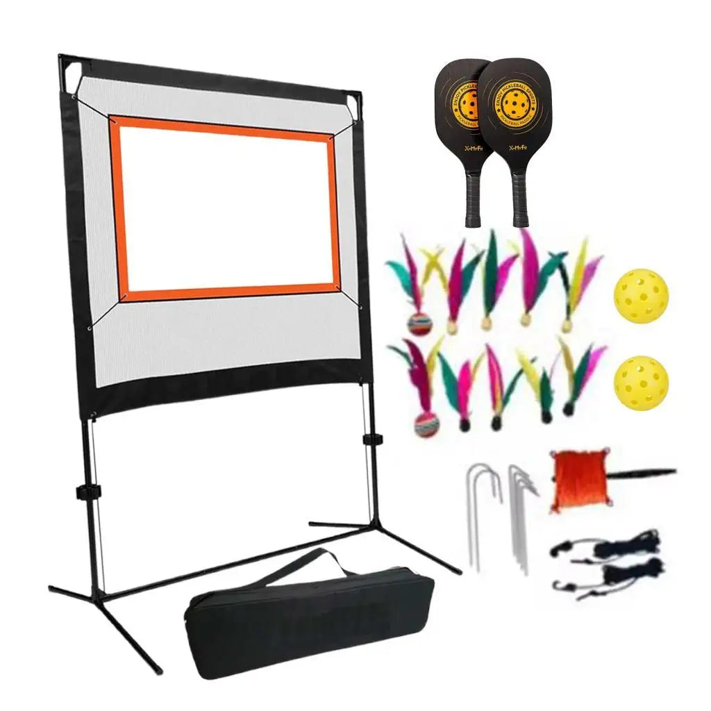 Badminton Net Set with Stand with Rackets for Beginners Backyard Practice
