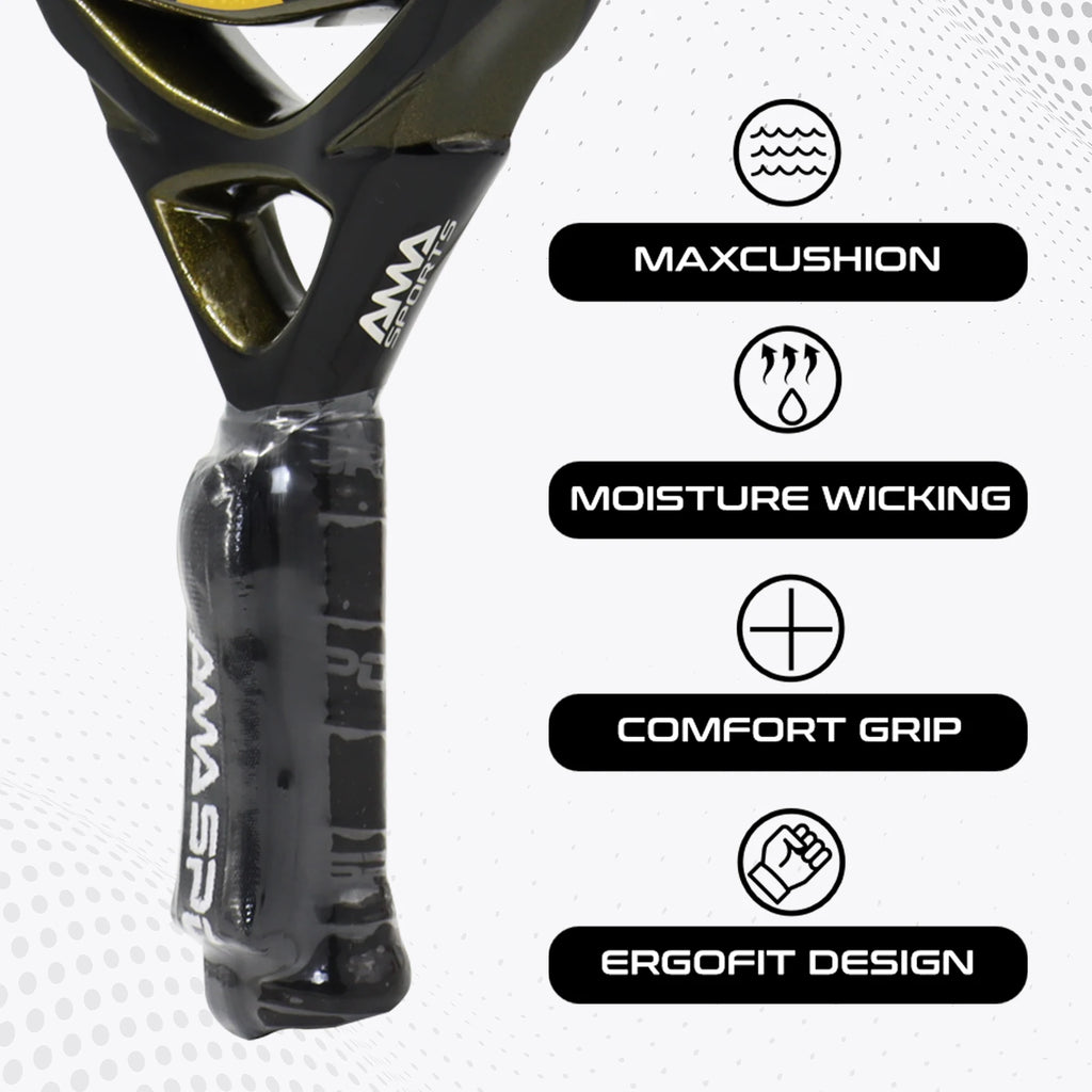 3K/12K/18K 3D Padel Racquet Carbon Fiber Surface With Symmetrical Hole Distribution Professional Soft EVA Surface High Balance S