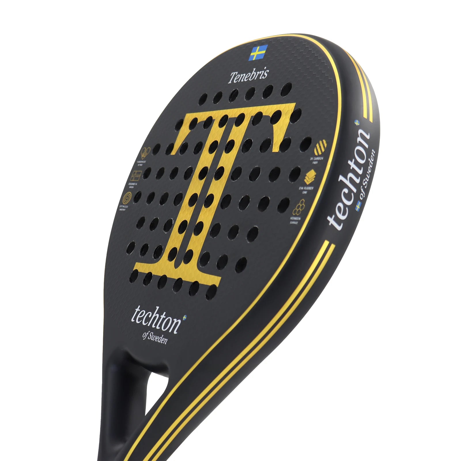 Padel Racket 3K/12K Carbon Fiber with Foam Core Round Shape 3D Hexgon with Cover Bag Performance Paddle