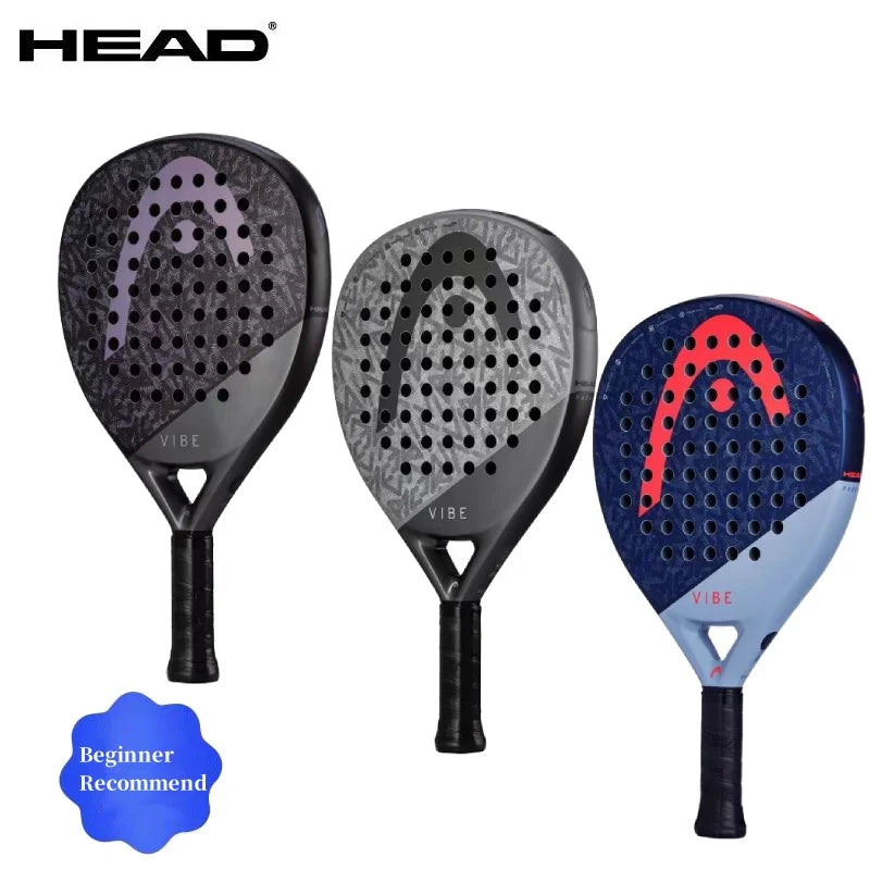 HEAD 2025 NEW Tennis Padel Rackets VIBE Series Carbon Fibre Eva Memory Flex Foam Core Padel Tennis Racquets Lightweight