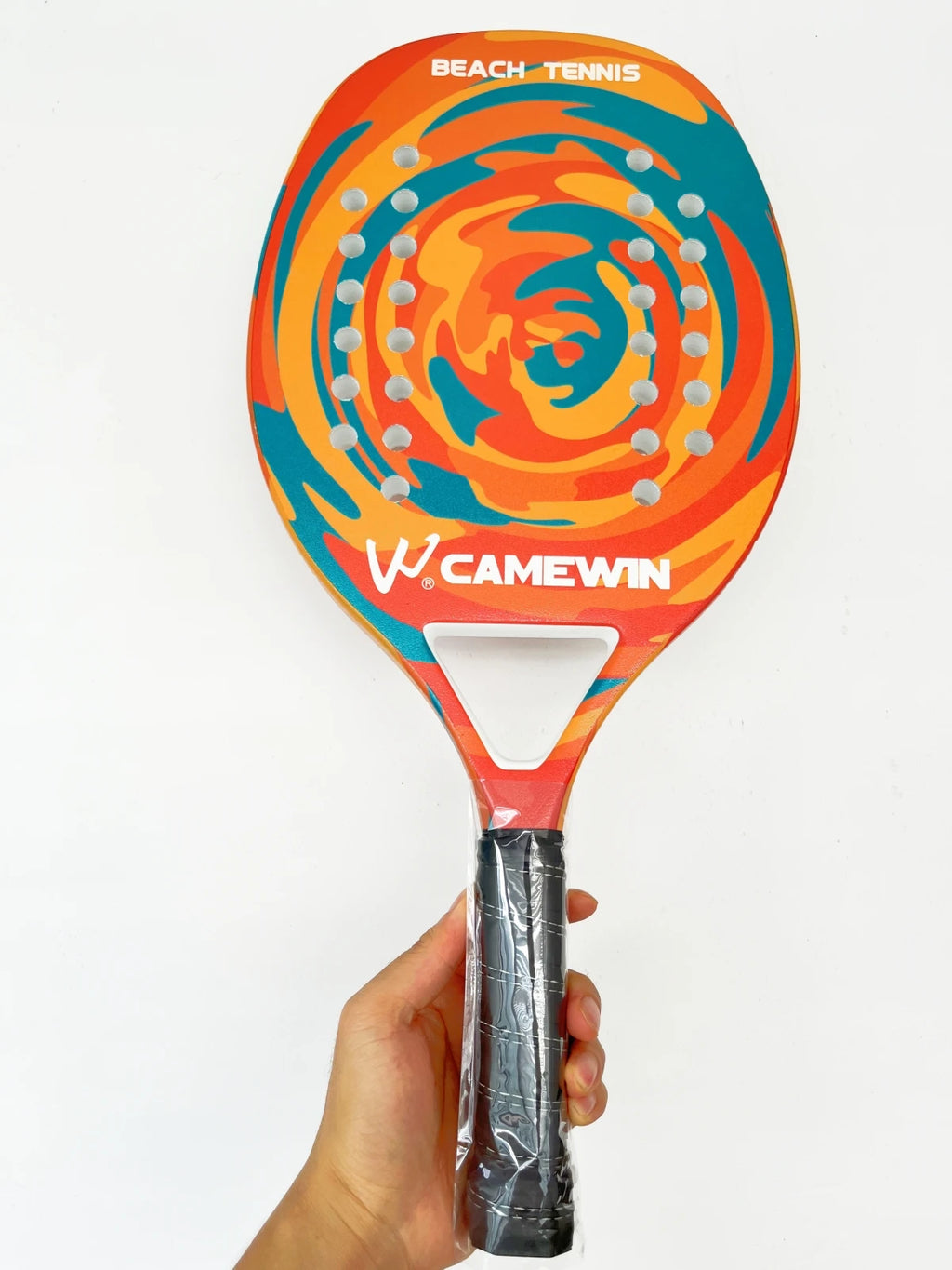 Beach Tennis Racket Camewin Padel Paddle 50% Carbon Fiber EVA Core Tennis Racket Lightweight With Protective Bag Cover Soft Face