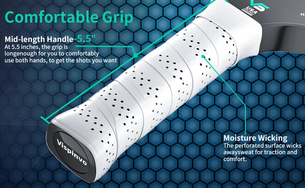 Pickleball racket gift box set carbon fiber T700 integrated racket certified by USAPA balanced racket - black and white