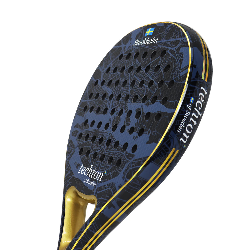 Padel Racket 3K/12K Carbon Fiber with Foam Core Round Shape 3D Hexgon with Cover Bag Performance Paddle