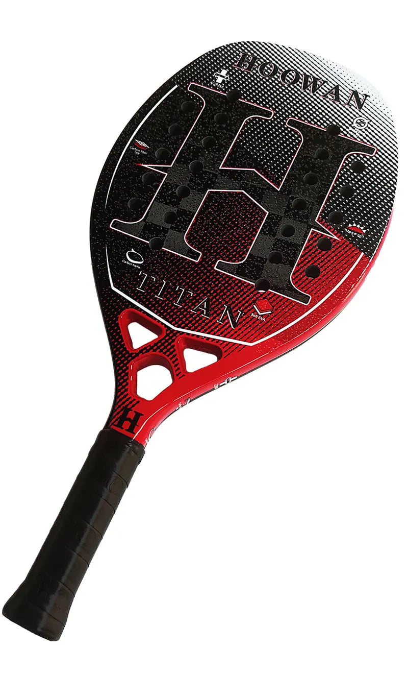 HOOWAN TITAN 18K Beach Tennis Racket Professional T700 Carbon Fiber 18K Rough Surface 22MM Profil Well Balance