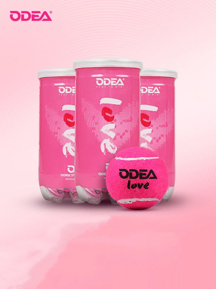 ODEA Professional Tennis Pink Training Ball 2 ball/barrel Match Balls High Elasticity Resistant Durable Excesice Outdoor Traini